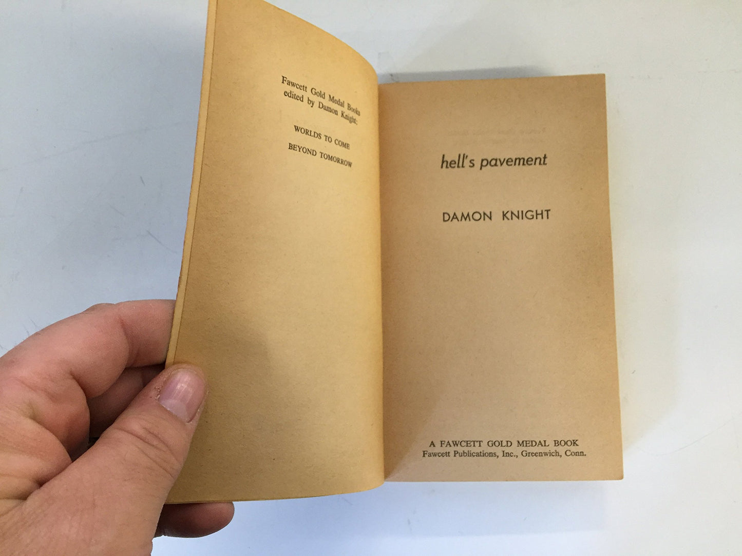 Vintage 1971 Mass Market Paperback Hell's Pavement Damon Knight