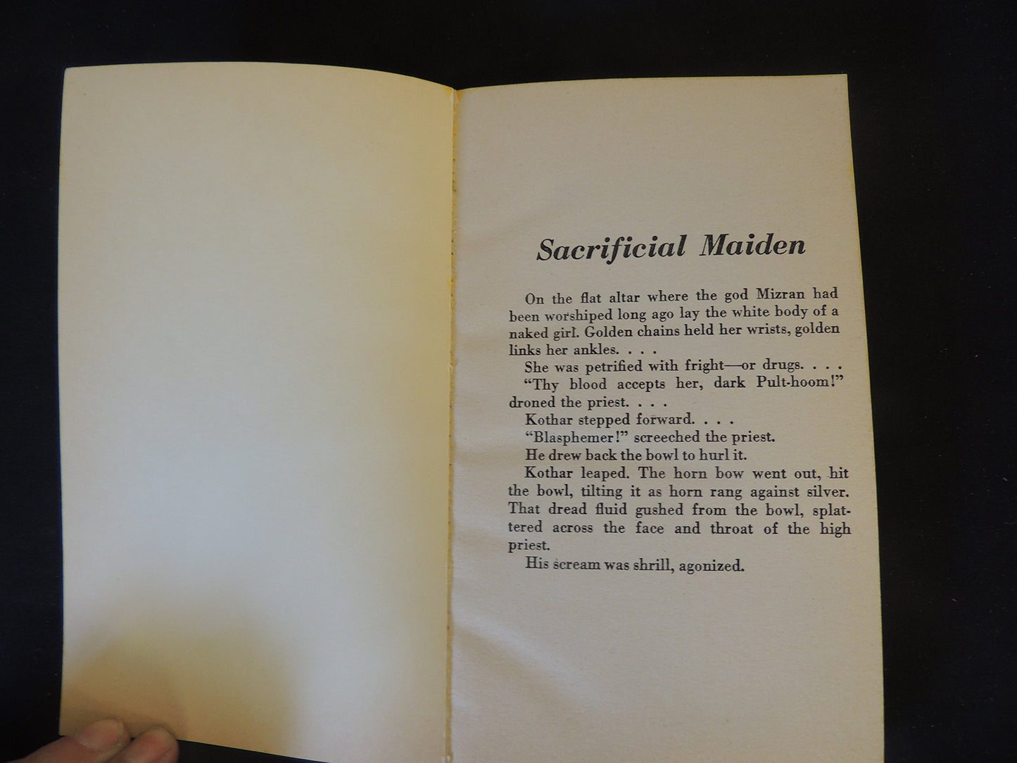 Vintage 1969 Mass Market Paperback Kothar of the Magic Sword Gardner F Fox Unibook