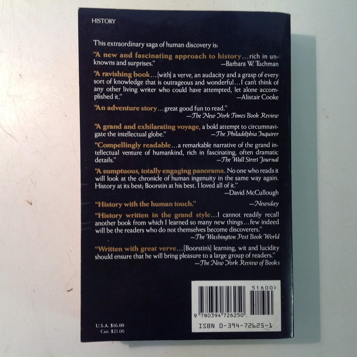 Vintage 1985 Trade Paperback The Discoverers Daniel J. Boorstin Random House Vintage First Edition