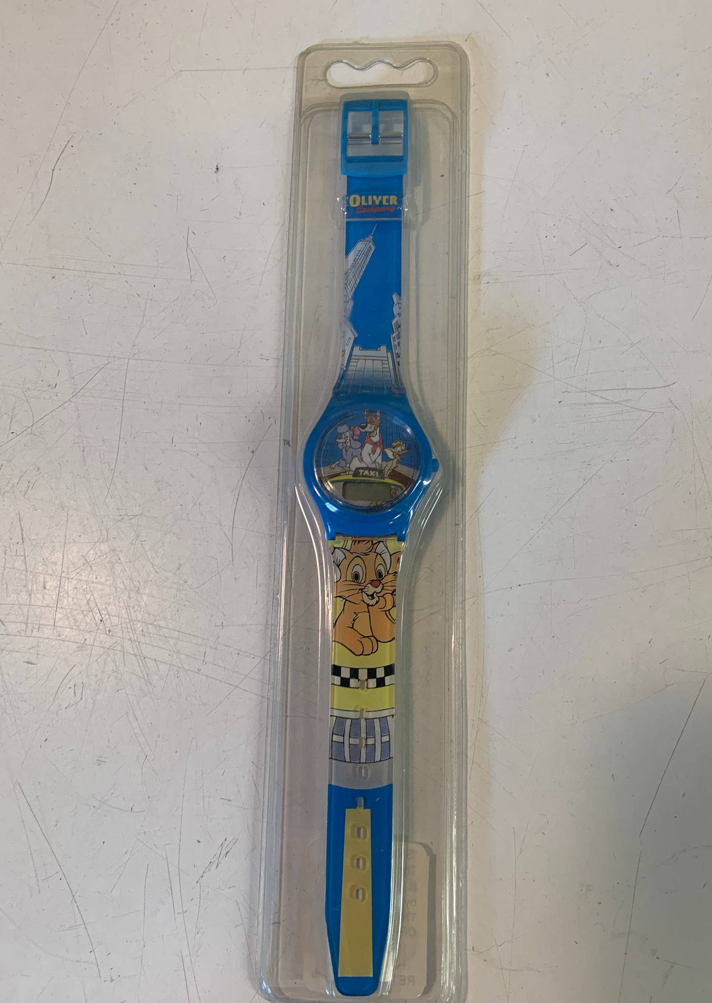 Vintage Walt Disney's Oliver & Company Taxi Digital Watch NOS Sealed