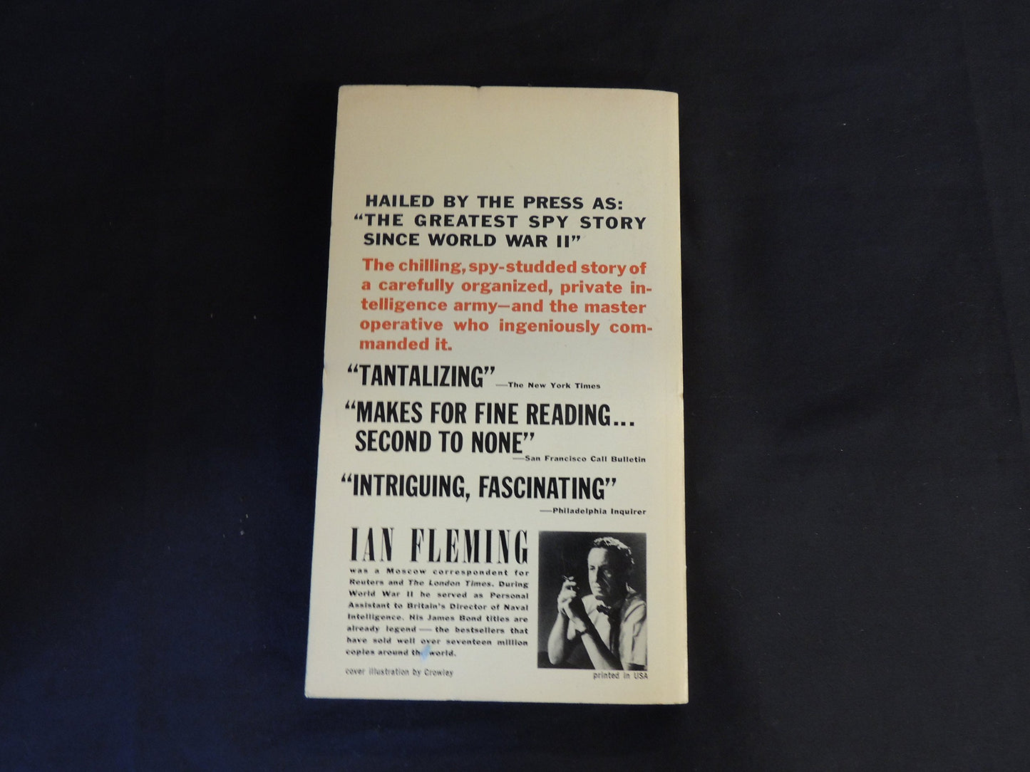 Vintage 1963 Mass Market Paperback The Diamond Smugglers Ian Fleming Dell First Printing