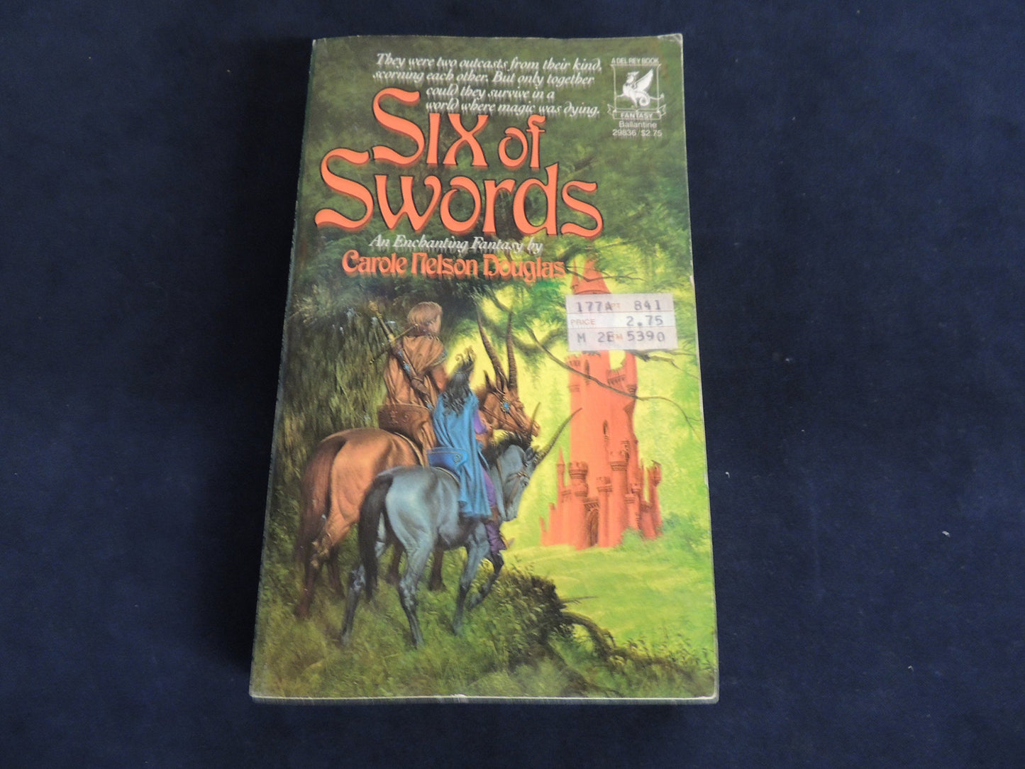 Vintage 1982 Mass Market Paperback Six of Swords Carole Nelson Douglas Del Rey Ballantine First Printing