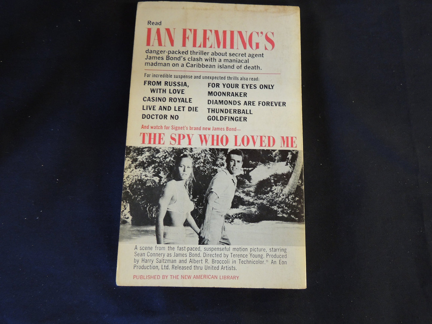 Vintage 1963 Mass Market Paperback Doctor No Ian Fleming James Bond Thriller