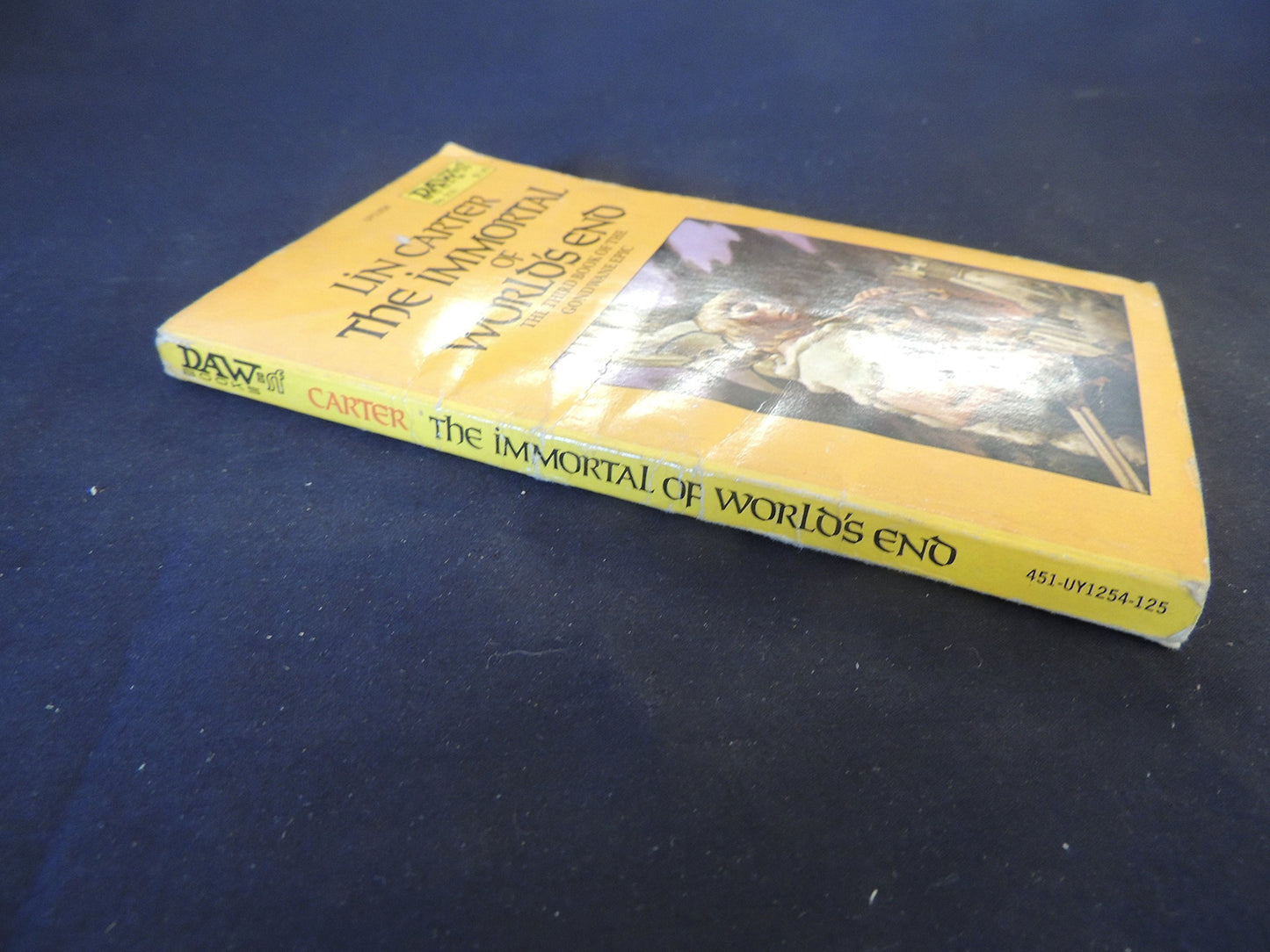 Vintage 1976 Mass Market Paperback The Immortal Of World's End: The Third Book of the Gondwane Epic Lin Carter DAW First Printing