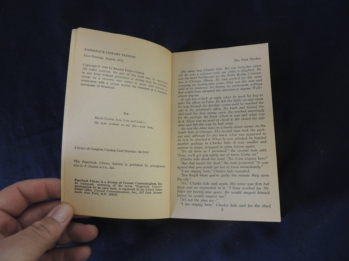 Vintage 1971 Mass Market Paperback The Lonely Graves M.E. Chaber Writing As Christopher Monig Paperback Library First Edition