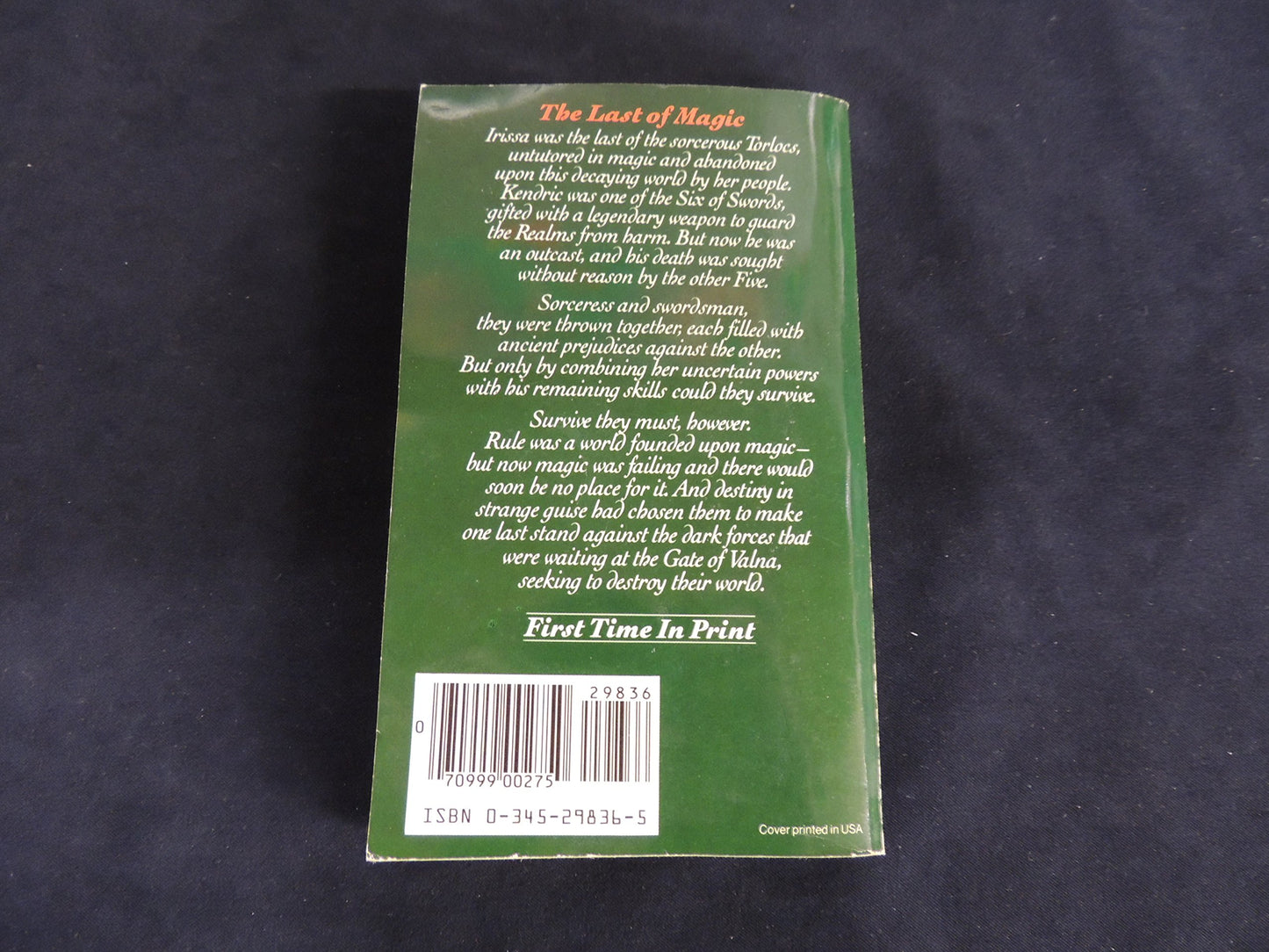 Vintage 1982 Mass Market Paperback Six of Swords Carole Nelson Douglas Del Rey Ballantine First Printing