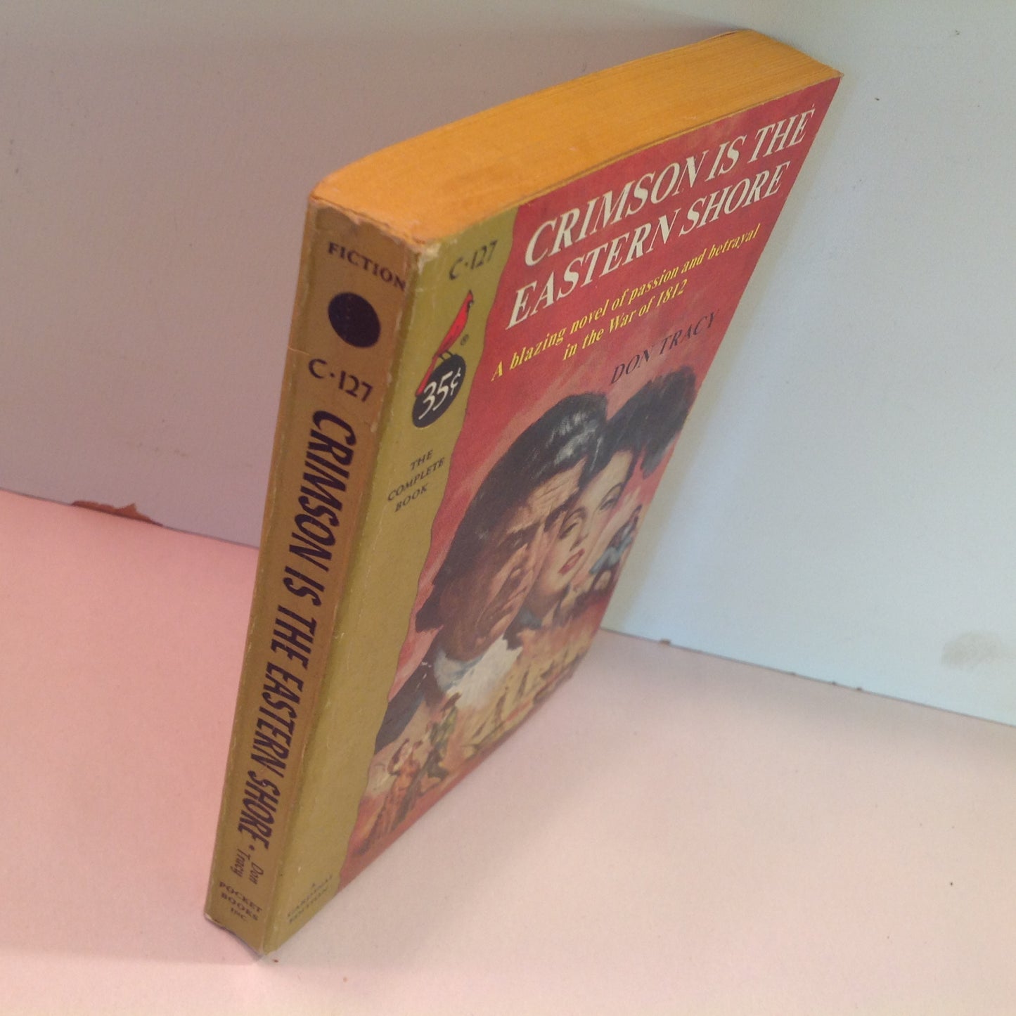 Vintage 1954 Mass Market Paperback Crimson Is The Eastern Shore Don Tracy Cardinal First Edition