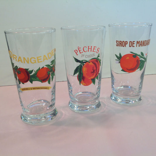 Williams Sonoma Harvest Market Set of 6 14 Oz Glass Tumblers