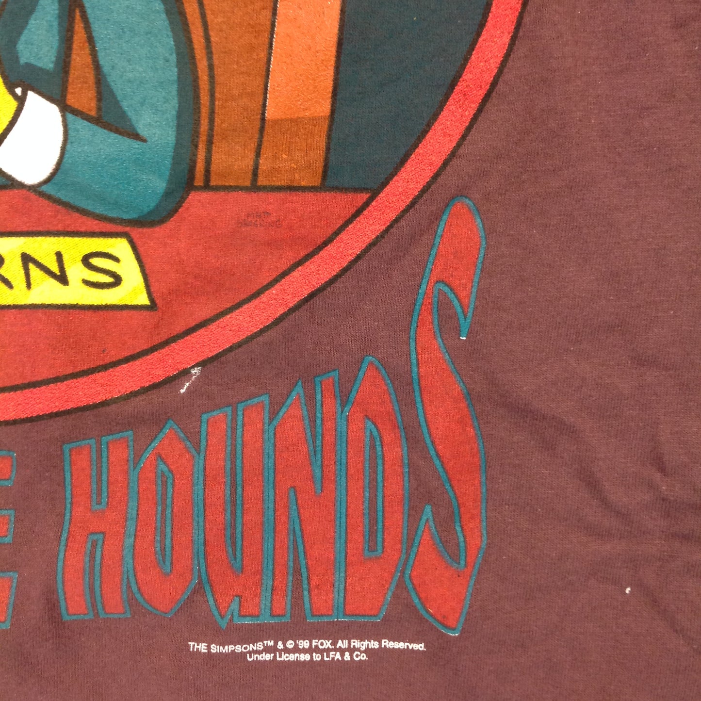 Vintage 1999 Tultex The Simpsons Mr. Burns Release the Hounds XL Brown T-Shirt
