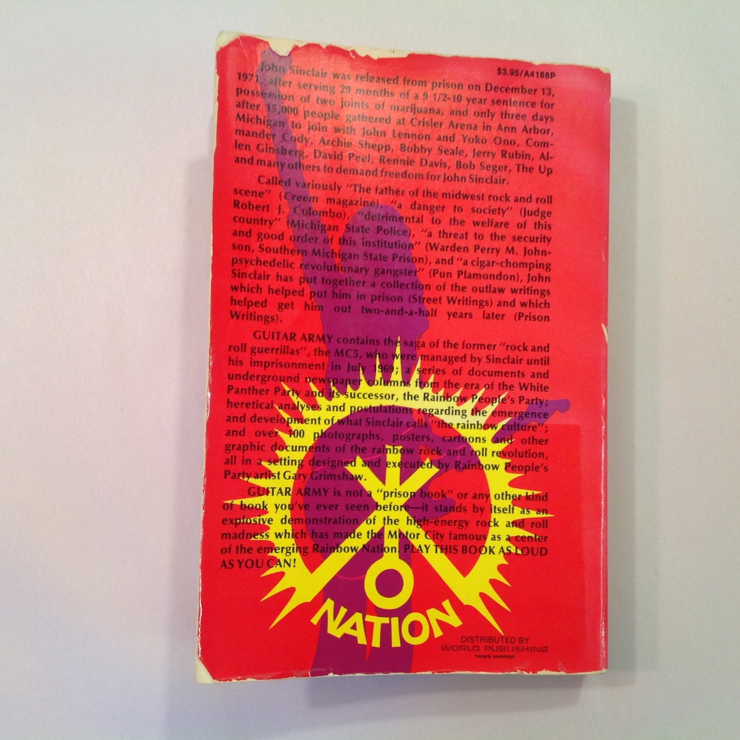 Vintage 1972 Trade Paperback Guitar Army: Street Writings/Prison Writings John Sinclair First Edition