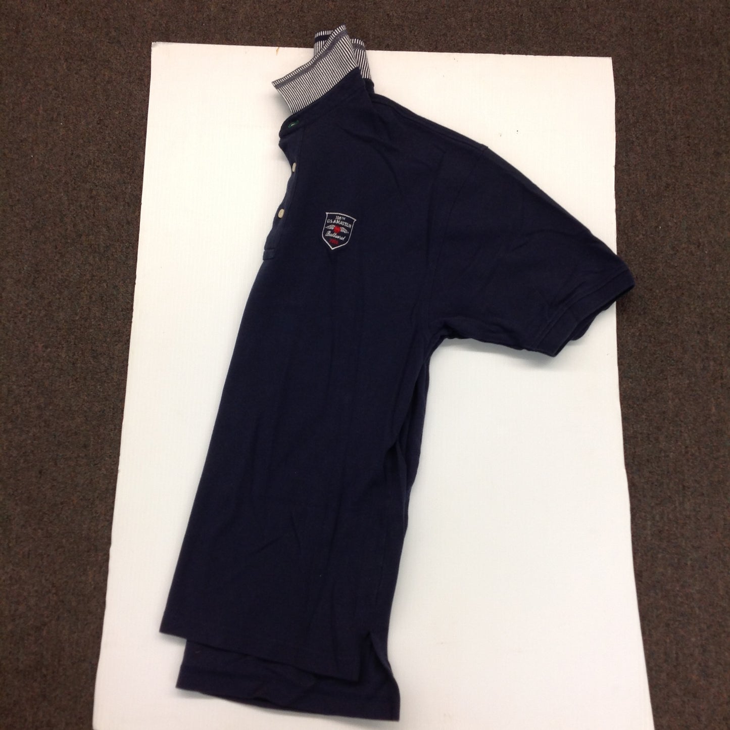 Vintage Authentic Tommy Hilfiger 100th US Amateur Baltusrol Navy Blue Cotton Men's Medium Golf Shirt