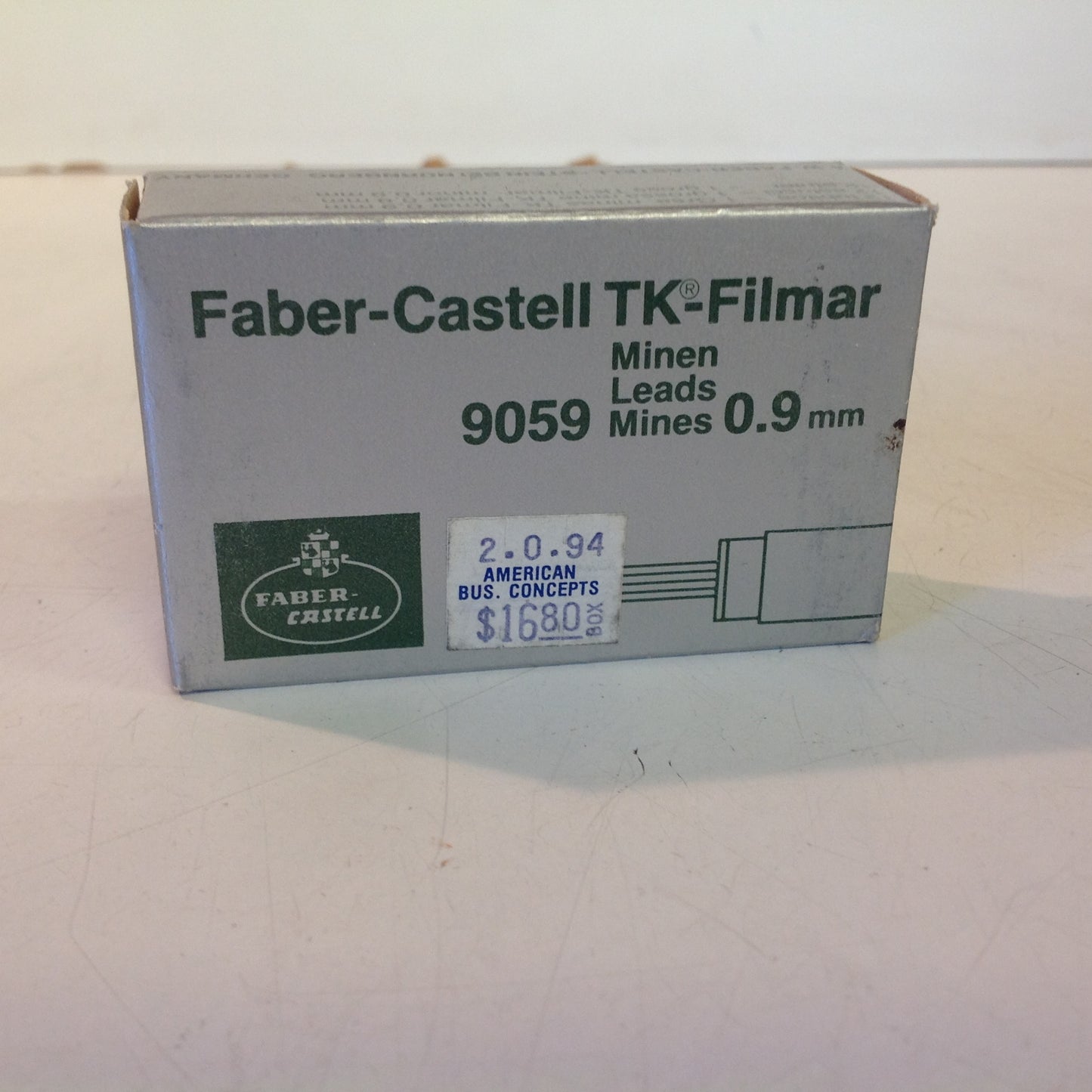 Vintage 1990's Faber-Castell Mechanical Pencil NOS Refill Lead TK-Minen"B" 0.9 mm 9069 Box of 6