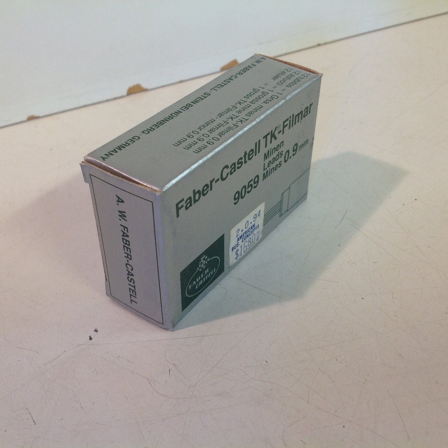 Vintage 1990's Faber-Castell Mechanical Pencil NOS Refill Lead TK-Minen"B" 0.9 mm 9069 Box of 6