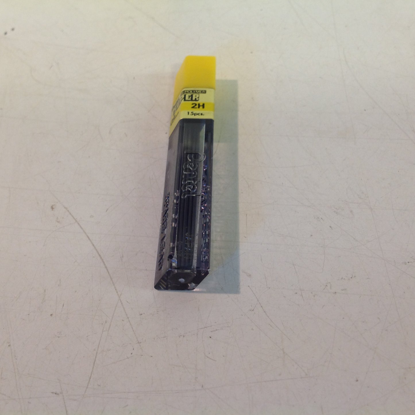 Vintage 1990's Pentel Mechanical Pencil NOS Refill Hi-Polymer Super Thick 0.9mm Lead "2H" Box of 12 Tubes of 15