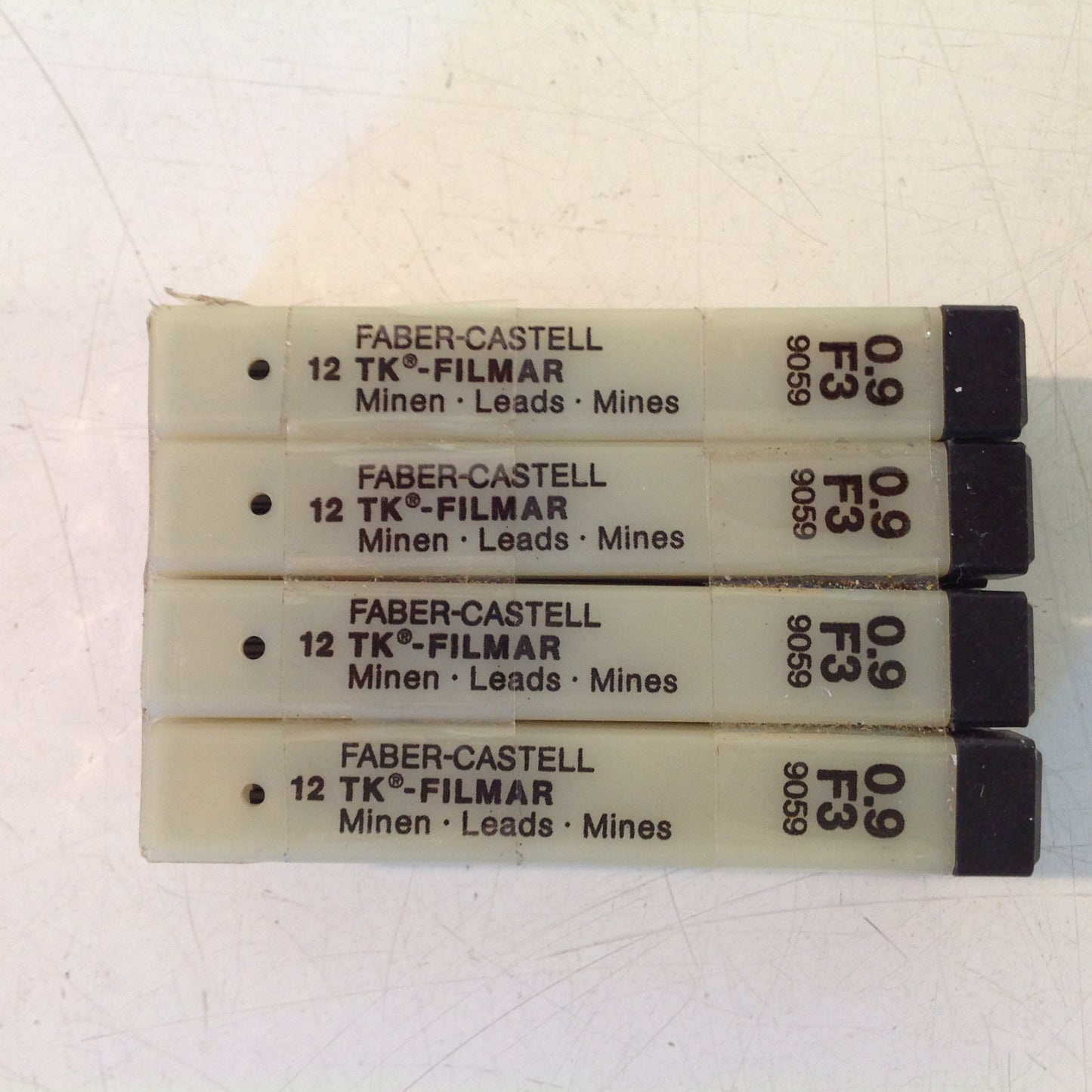 Vintage 1990's Faber-Castell Mechanical Pencil NOS Refill Leads TK-Filmar "F3" 0.9 mm 9069 Pack of 12