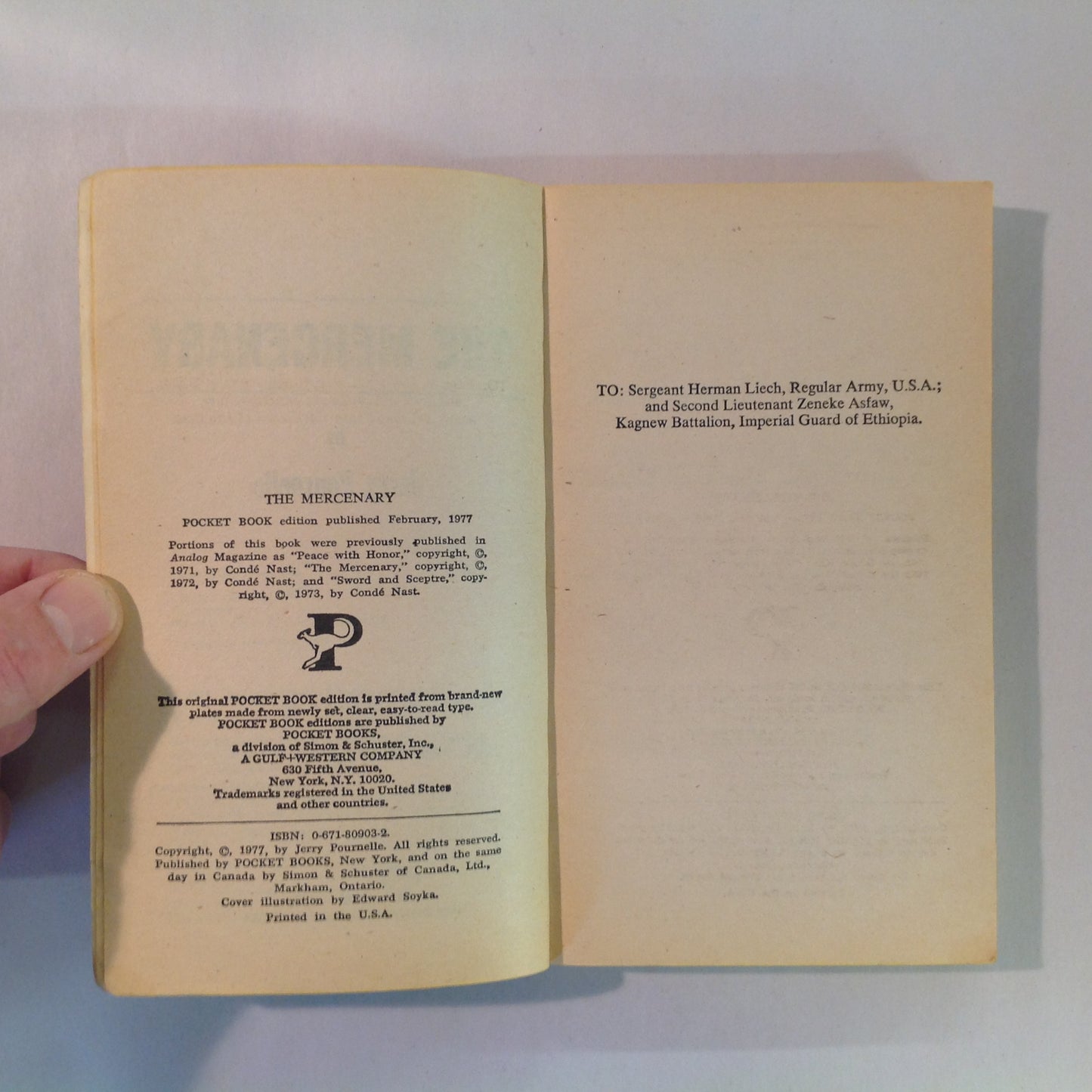 Vintage 1977 Mass Market Paperback THE MERCENARY Jerry Pournelle