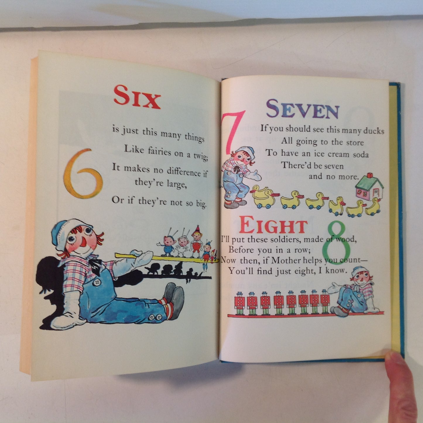Vintage 1960 Bobbs-Merrill Hardcover Book Raggedy Ann and Raggedy Andy's Friendly Fairies by Johnny Gruelle