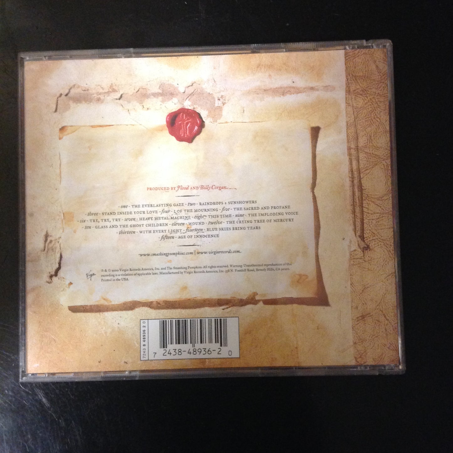 CD The Smashing Pumpkins Siamese Dream "Clean Version" No Song Titles on Back