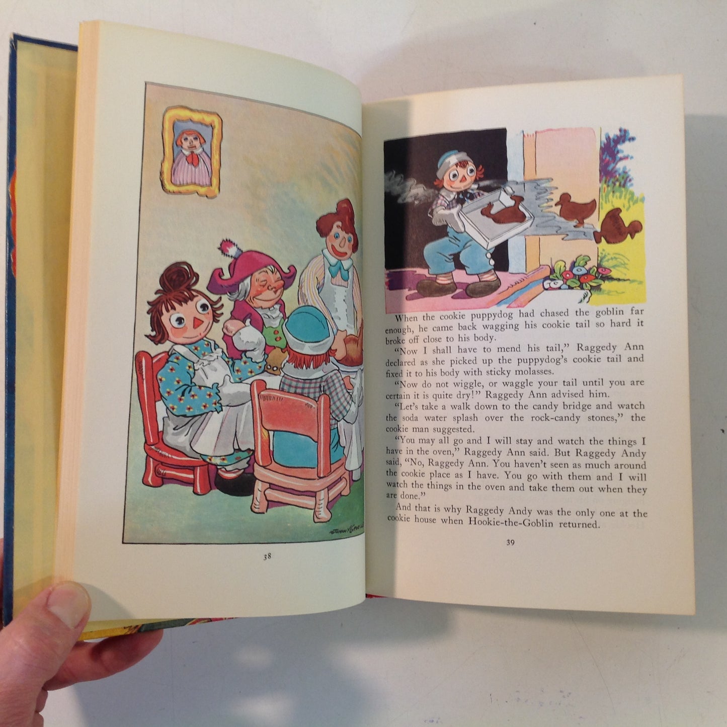 Vintage 1960 Bobbs-Merrill Hardcover Book Raggedy Ann in Cookie Land by Johnny Gruelle