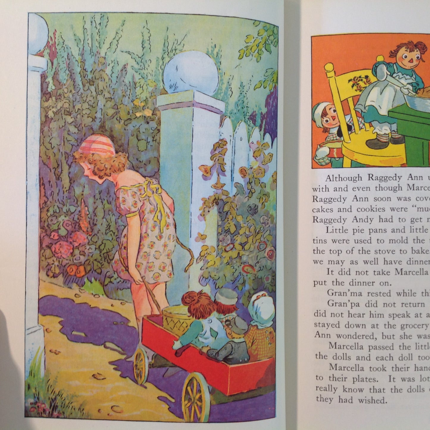 Vintage 1960 M A Donohue Hardcover Book Marcella, A Raggedy Ann Story by Johnny Gruelle