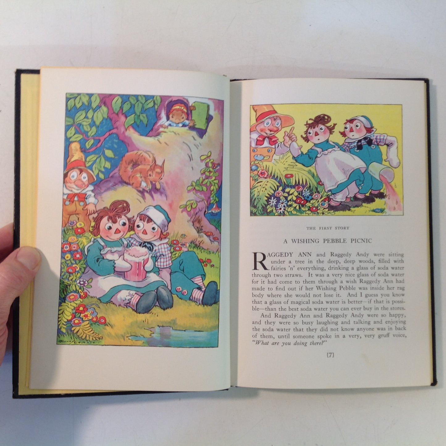 Vintage 1960 Bobbs-Merrill Hardcover Book Raggedy Ann in the Deep Deep Woods by Johnny Gruelle
