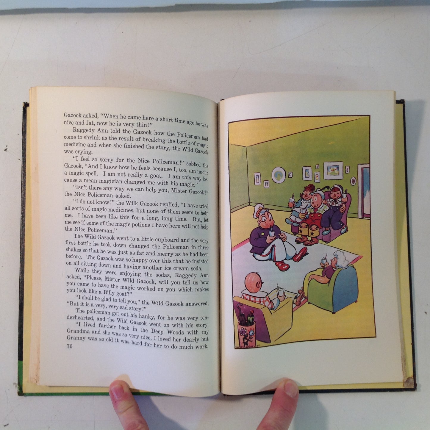 Vintage 1960 Bobbs-Merrill Hardcover Book Raggedy Ann and Andy and the Nice Fat Policeman by Johnny Gruelle