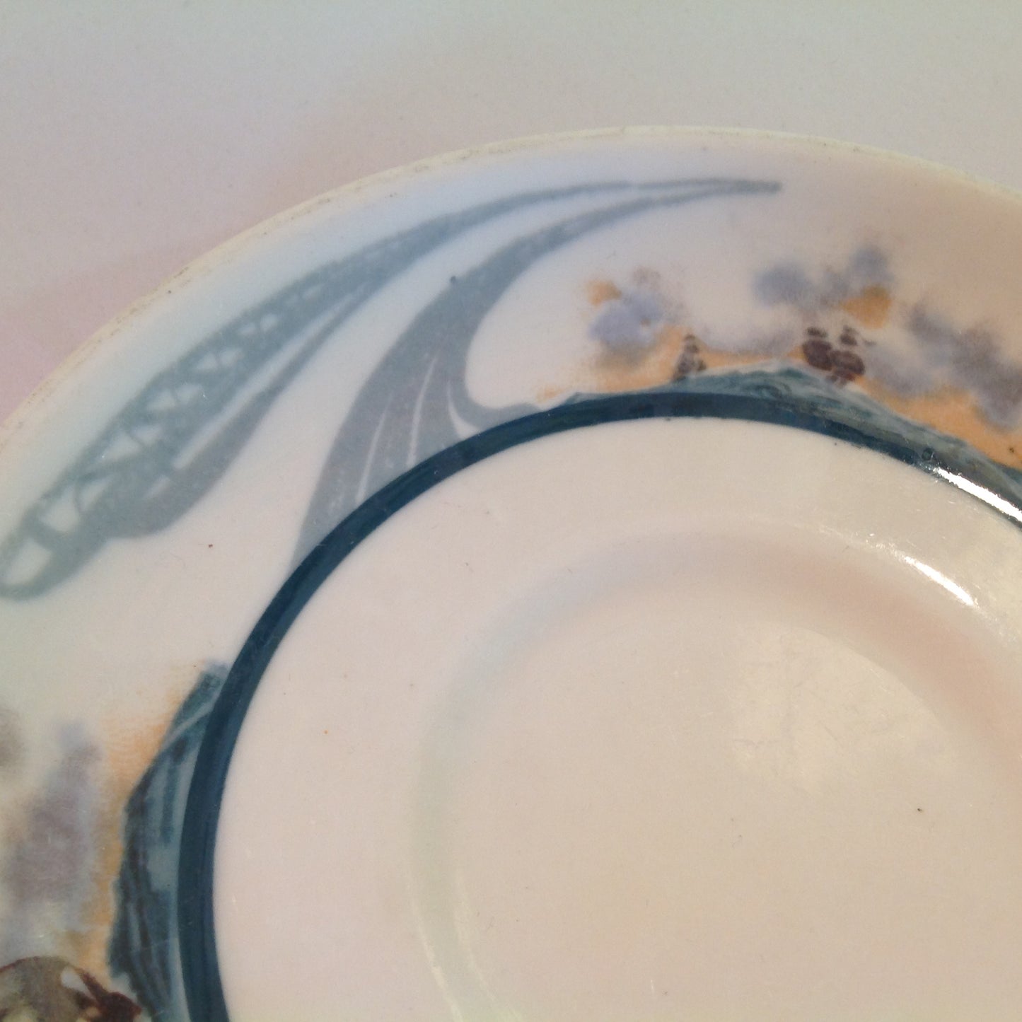 Vintage Detroit Yacht Club Restaurant Ware Sailing Galleon Ship Pattern Saucer