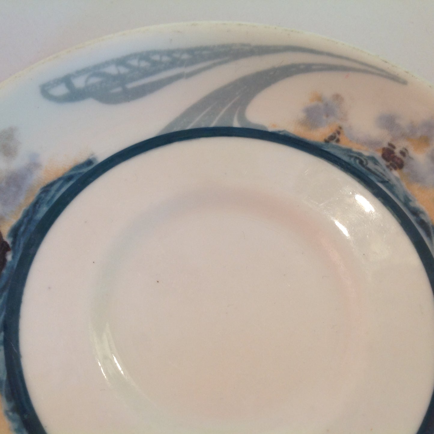 Vintage Detroit Yacht Club Restaurant Ware Sailing Galleon Ship Pattern Saucer