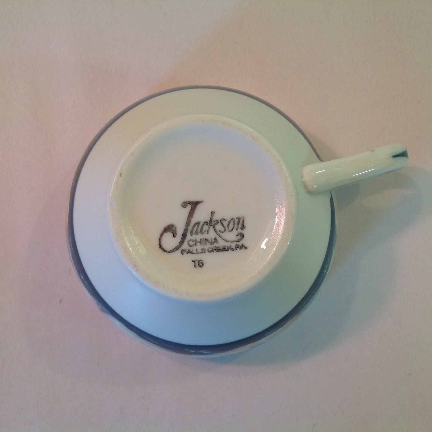 Vintage Detroit Yacht Club Restaurant Ware Sailing Galleon Ship Pattern Cup