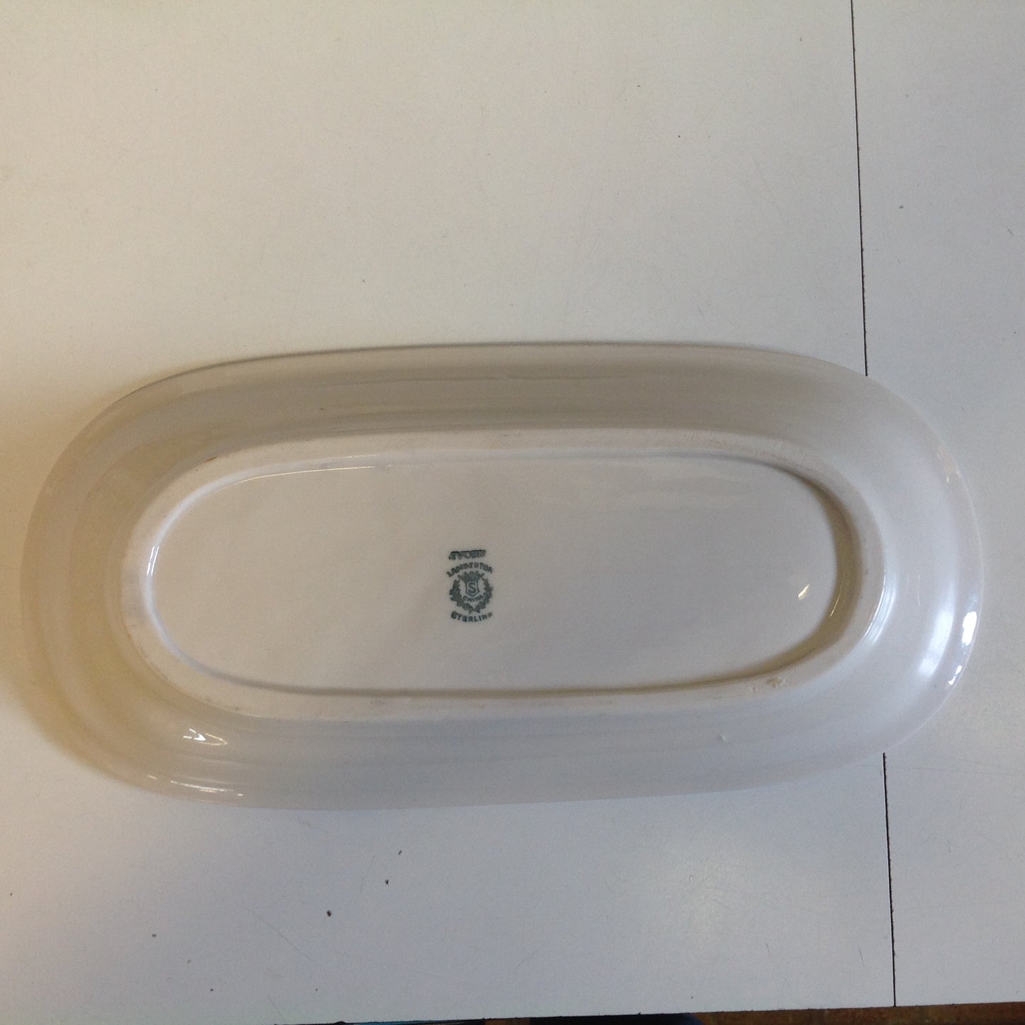 Vintage Detroit Yacht Club Restaurant Ware Sailing Galleon Ship Pattern Celery Dish