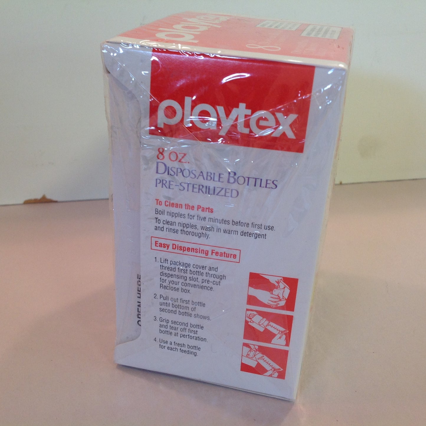 Vintage 1993 NOS Playtex 8 Ounce Pre-Sterilized Disposable Bottles Unused