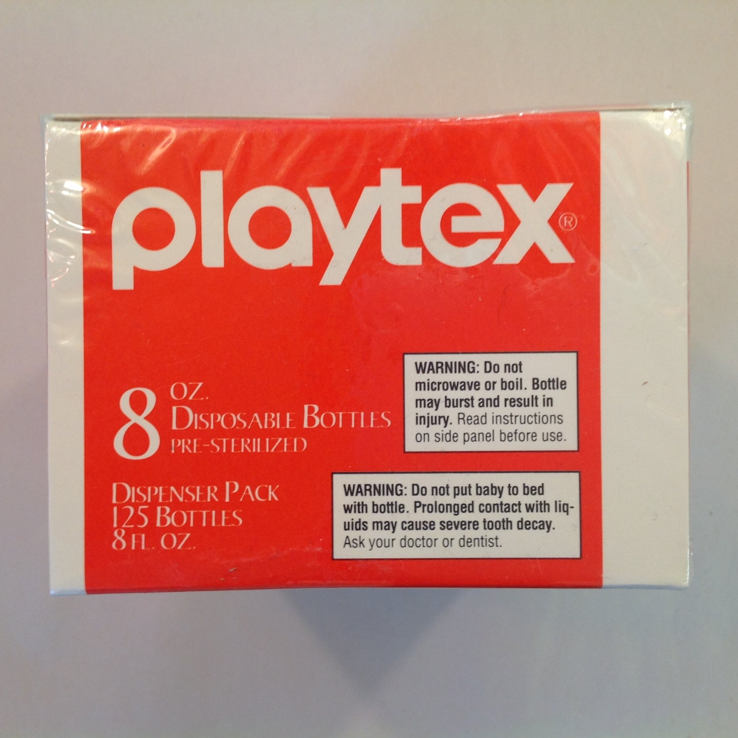 Vintage 1993 NOS Playtex 8 Ounce Pre-Sterilized Disposable Bottles Unused