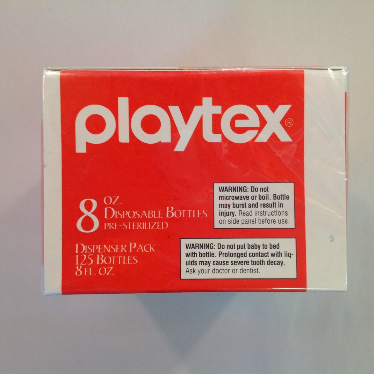 Vintage 1993 NOS Playtex 8 Ounce Pre-Sterilized Disposable Bottles Unused Sealed
