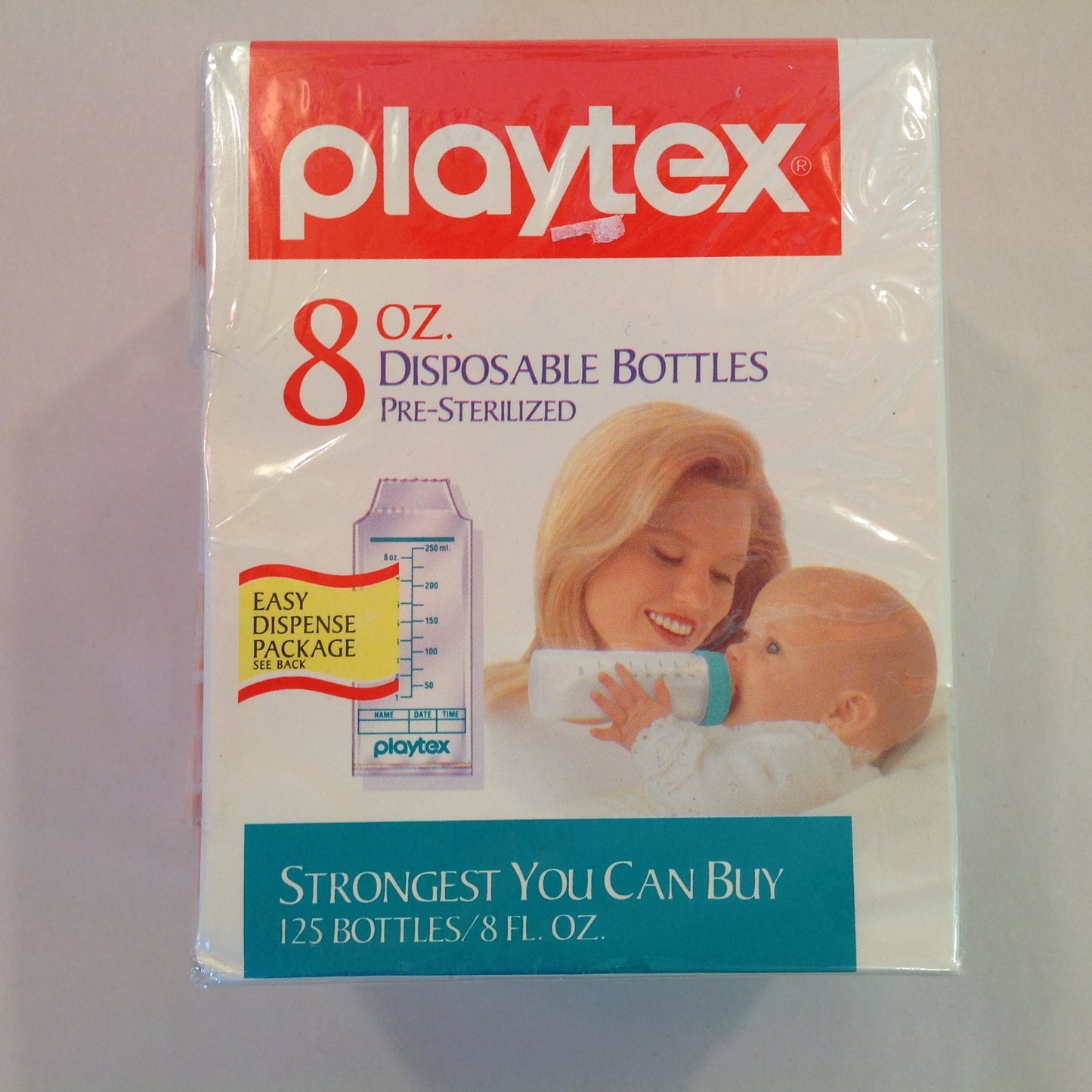 Vintage 1993 NOS Playtex 8 Ounce Pre-Sterilized Disposable Bottles Unused Sealed