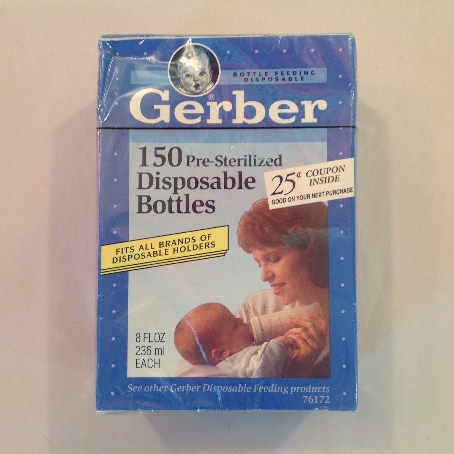 Vintage 1992 NOS Gerber 150 Pre-Sterilized 8 Fl Oz Disposable Bottles Sealed