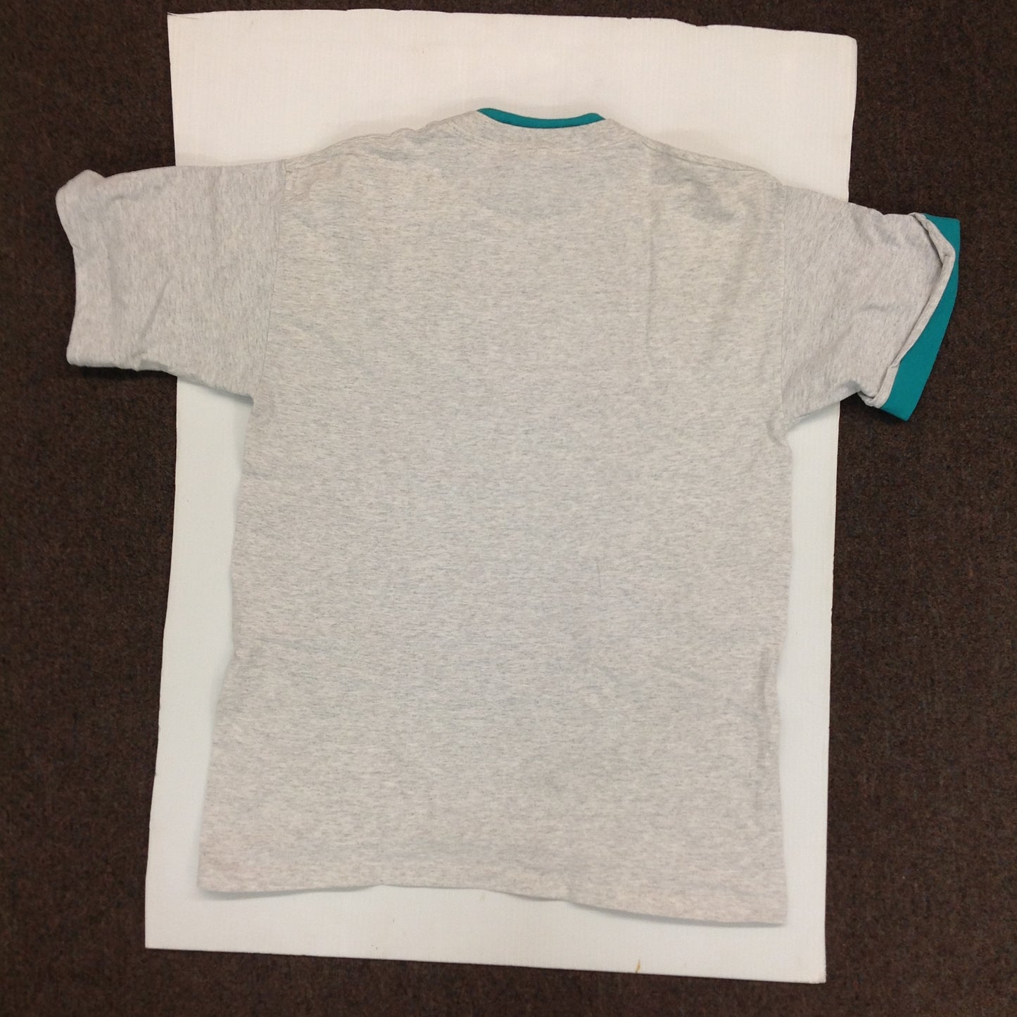 Vintage Belton Gray-Teal Accented Collar-Cuff Cotton Short Sleeve Adult Large Souvenir T-Shirt Murphy's Irish Pub Washington DC