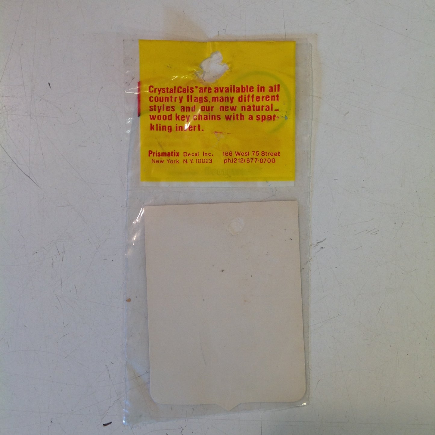 Vintage NOS Prismatix Decal Crystal Cal Blue Aries