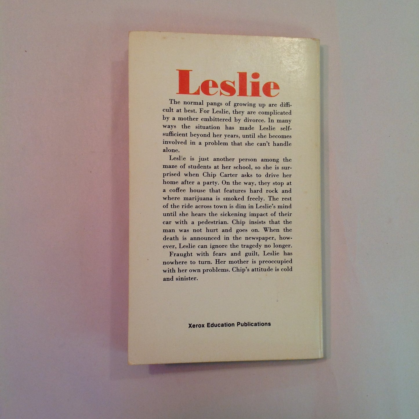 Vintage 1972 Mass Market Paperback Leslie Zoa Sherburne Xerox Education Publications