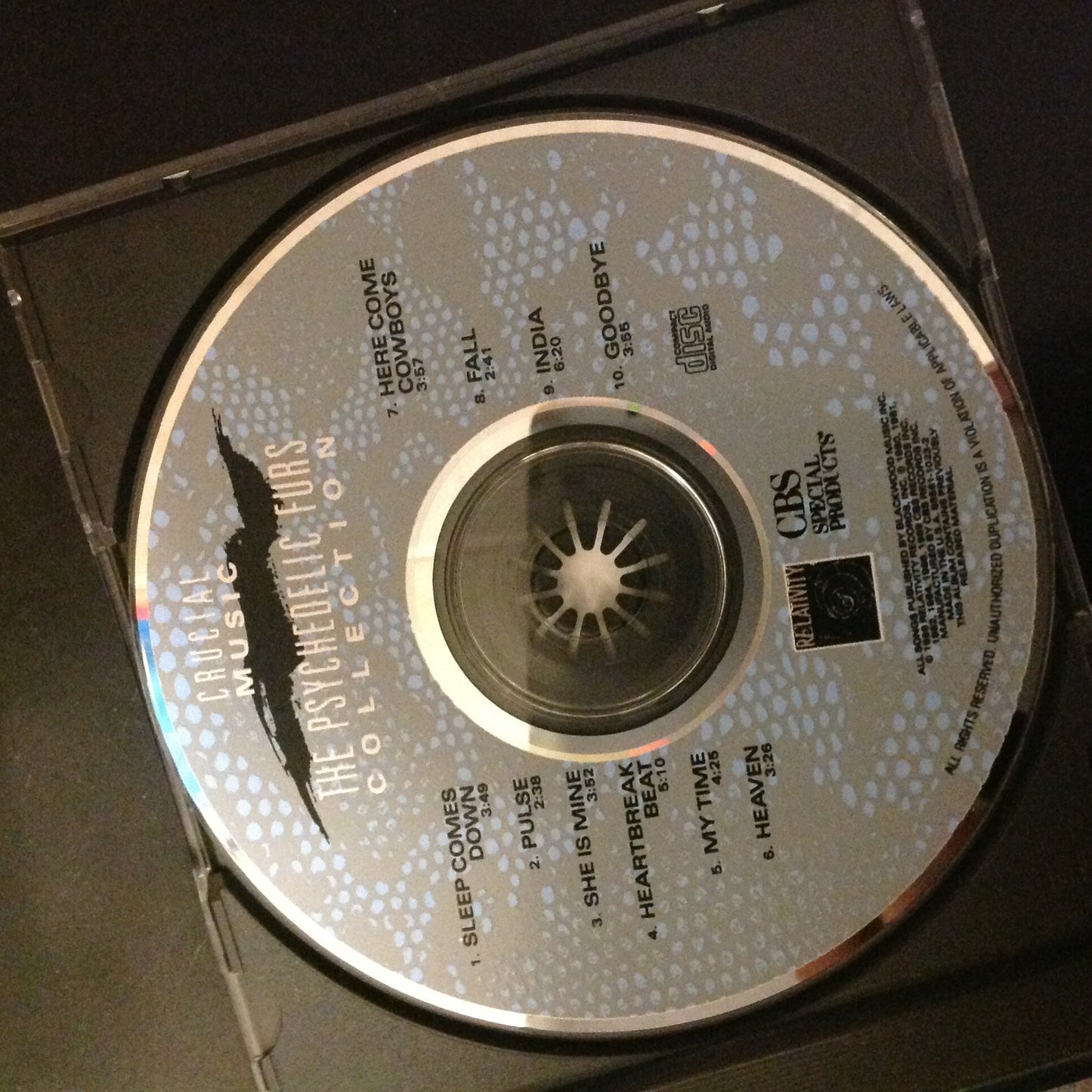 CD Psychedelic Furs Crucial Music Collection 88561-1023-2 Relativity
