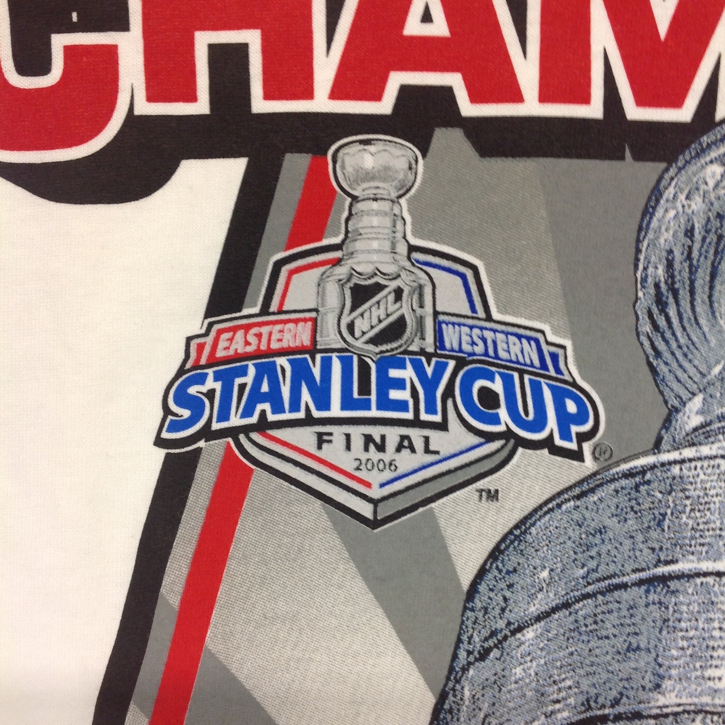 2006 Carolina Hurricanes Eastern Western NHL Stanley Cup Champions Official Locker Room Edition White 2XL T-Shirt