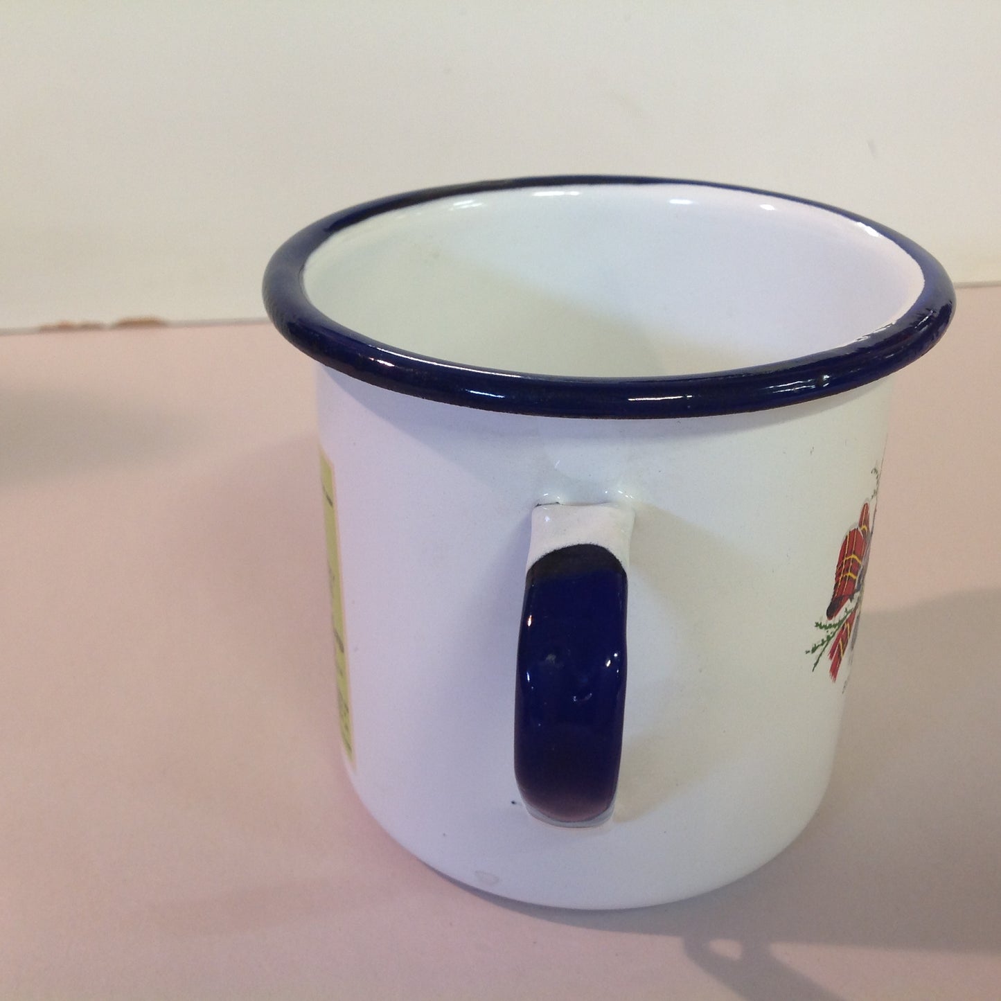 Vintage Gradi 11 ca Enamelware Whiskey Mug Scottish Clan Brodie Justerini & Brooks Ltd