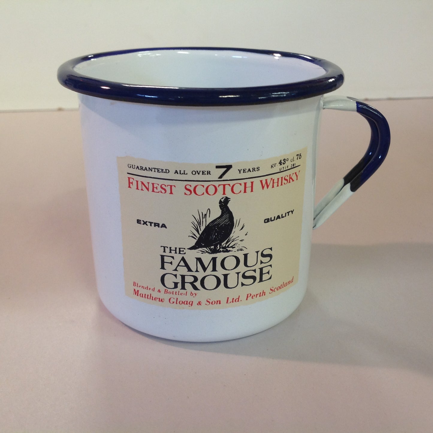 Vintage Gradi 11 ca Enamelware Whiskey Mug Scottish Clan Hamilton The Famous Grouse Finest Scotch Whisky