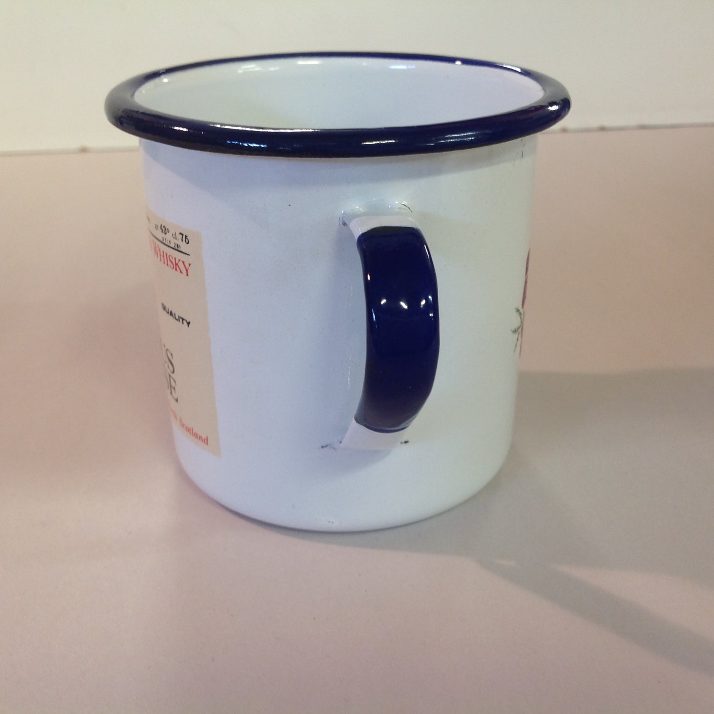 Vintage Gradi 11 ca Enamelware Whiskey Mug Scottish Clan Hamilton The Famous Grouse Finest Scotch Whisky