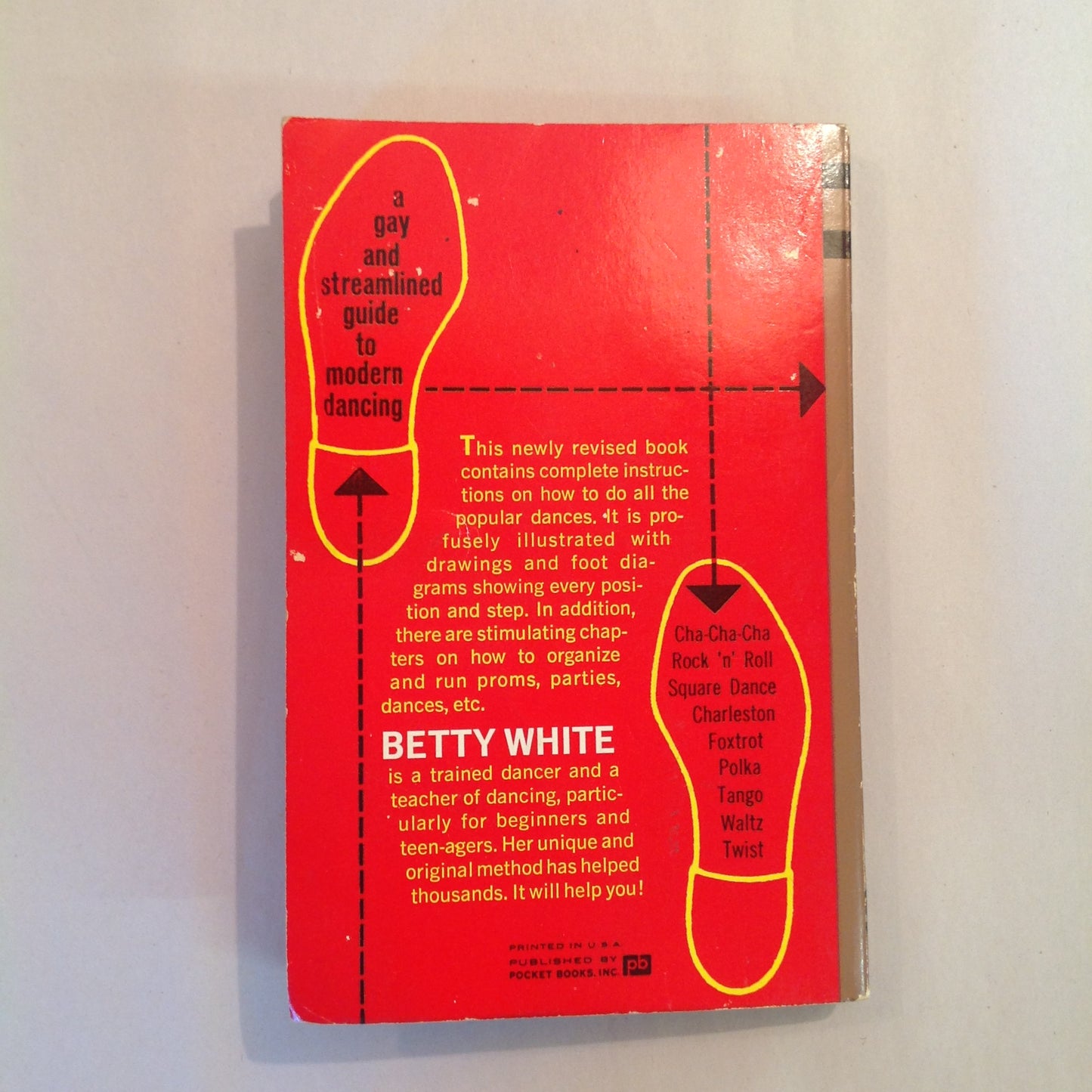 Vintage 1963 Mass Market Paperback Betty White's Teen-Age Dance Book New Revised Ed