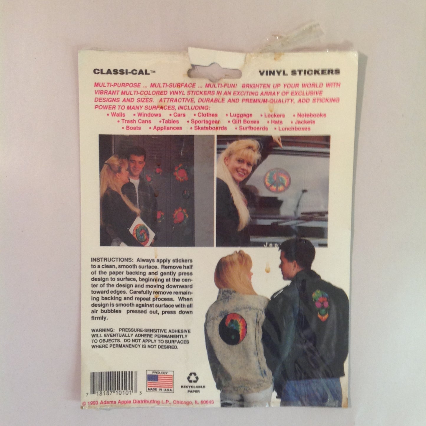 Vintage 1990's NOS Classi-Cal Vinyl Adhesive Sticker Avenging Eagle