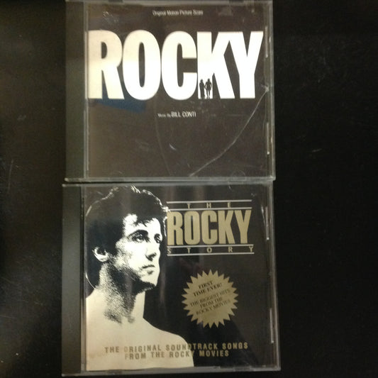 PAIR CD's Rocky The Rocky Story 5201-2-sb CDP7460812 Motion Picture Score Soundtrack Movie