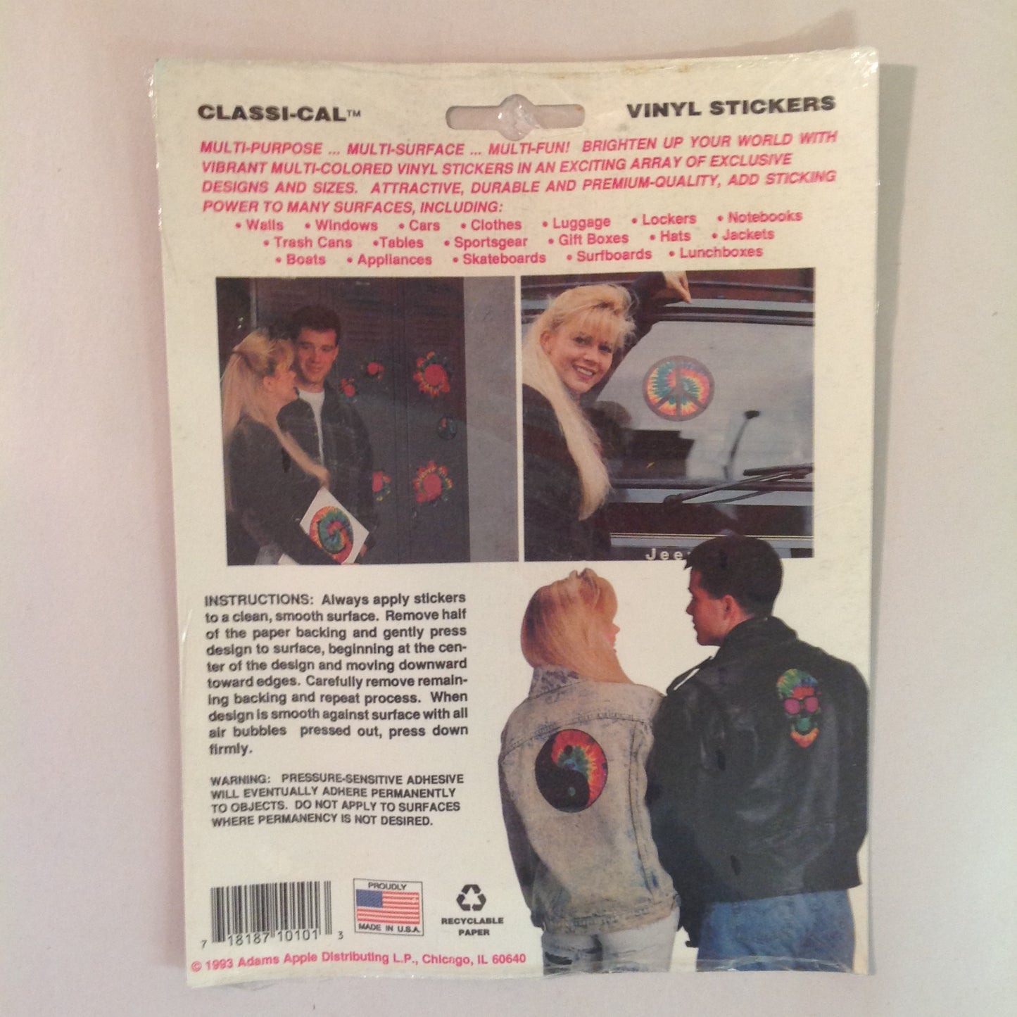 Vintage 1990's NOS Classi-Cal Vinyl Adhesive Sticker Vengeful Wizard