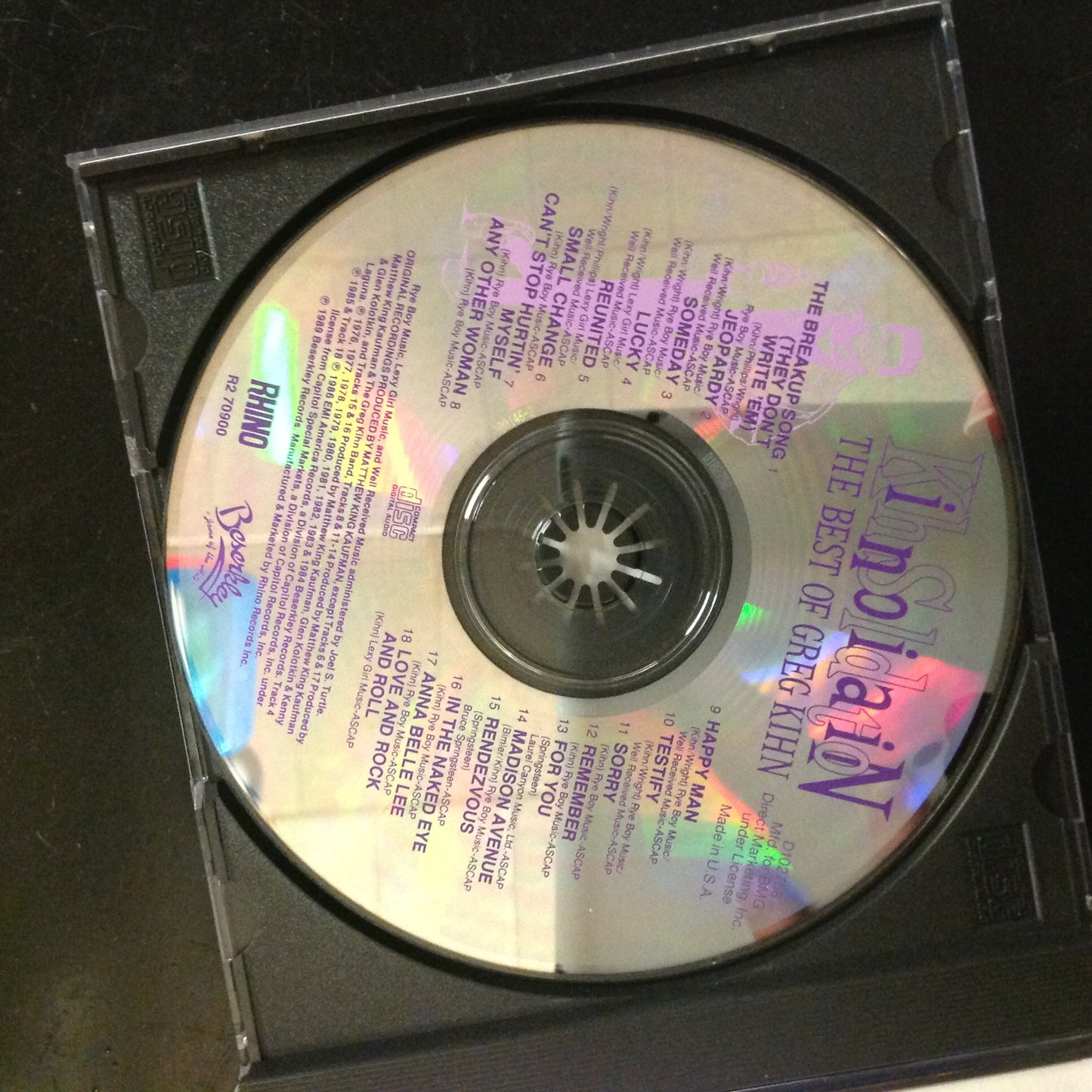 Greg Kihn - "Kihnsolidation" The Best Of Greg Kihn *Single #40