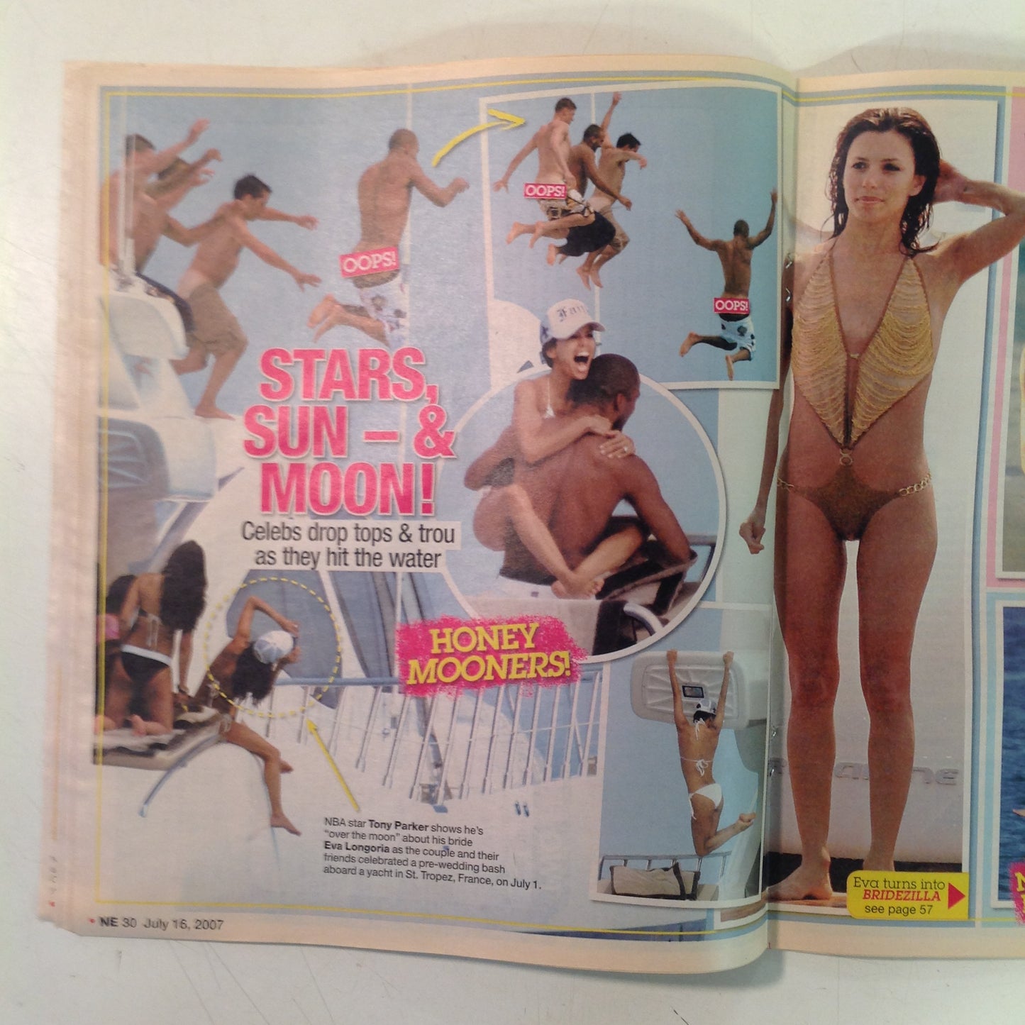Vintage July 6 2007 NATIONAL ENQUIRER Julia Roberts Demi Moore Britney Spears Chris Benoit