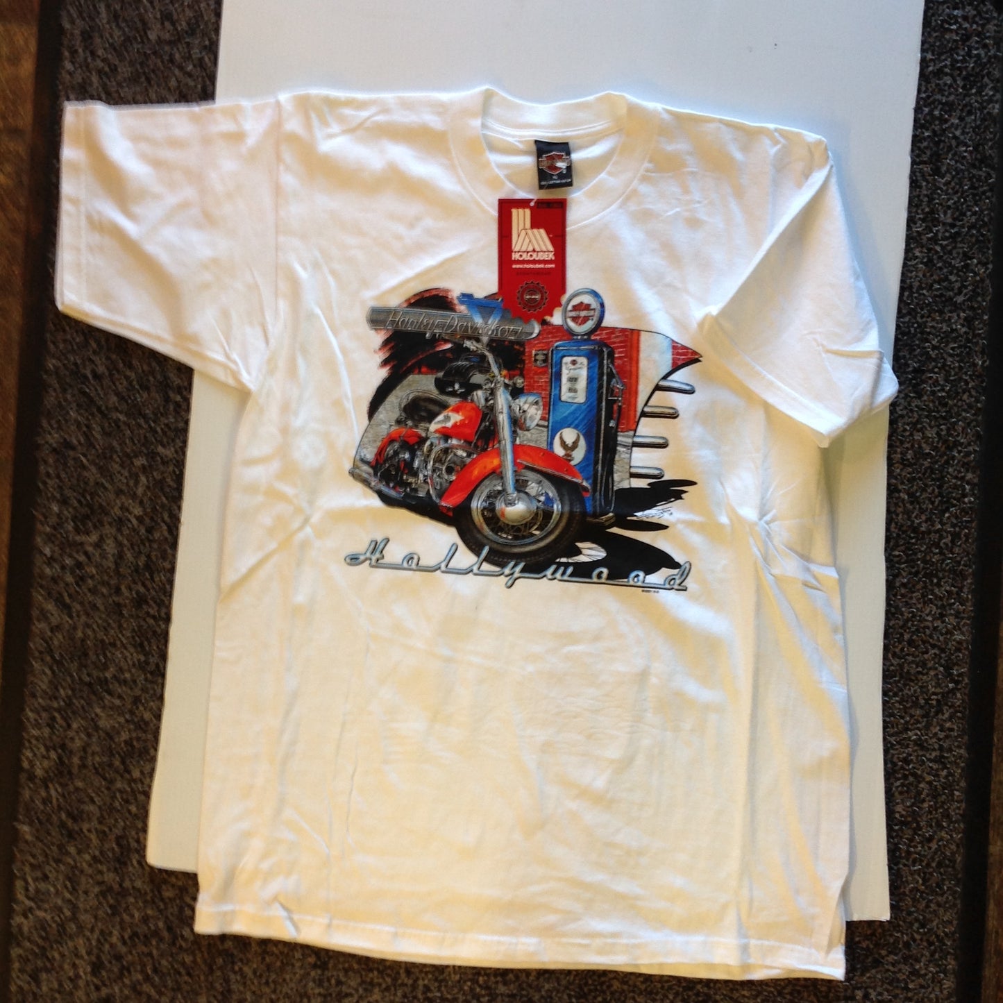 2001 Holubek Official Harley Davidson Hollywood California XL T-Shirt with Tags